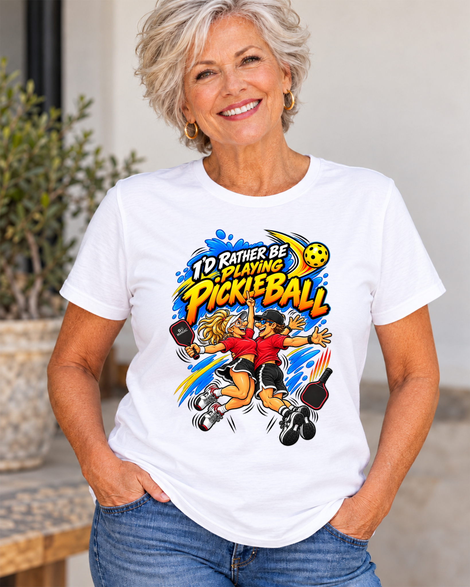 I’d Rather Be Playing — t-shirt blanc