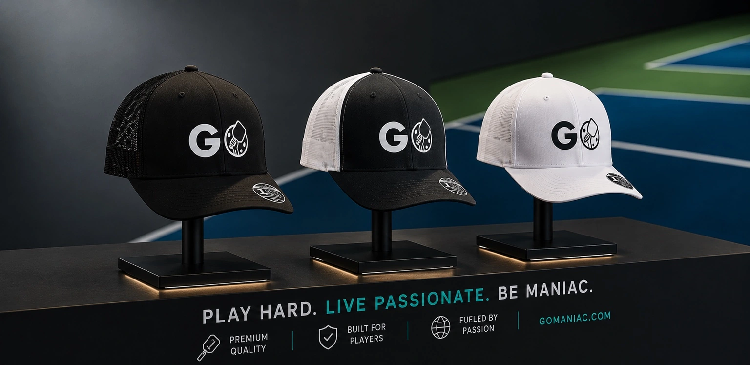 Présentation des casquettes Go Maniac noire, noire et blanche, et blanche