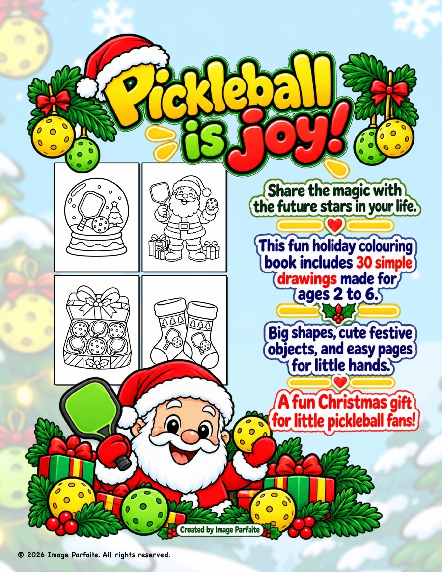 Dos de couverture — Christmas Pickleball Fun!
